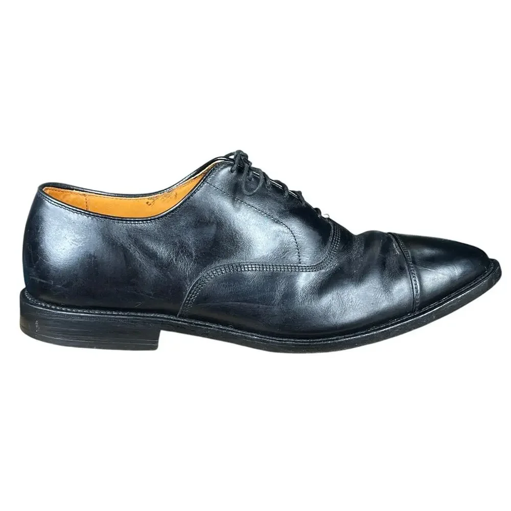 Allen Edmonds Park Avenue Black Leather Wide Lace Up Oxfords Size US 11 E